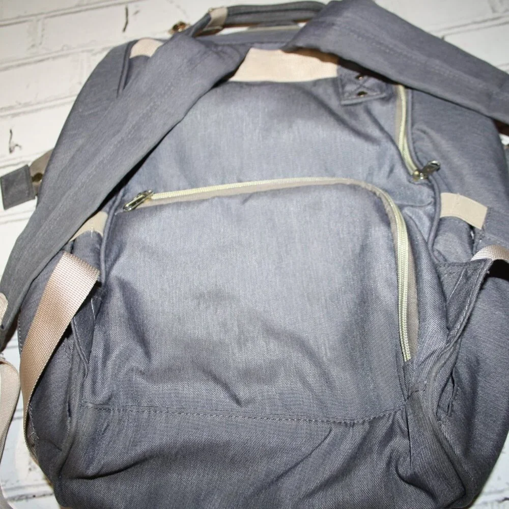 🤍🍼 Dokoclub Diaper Bag · Gray + Cream